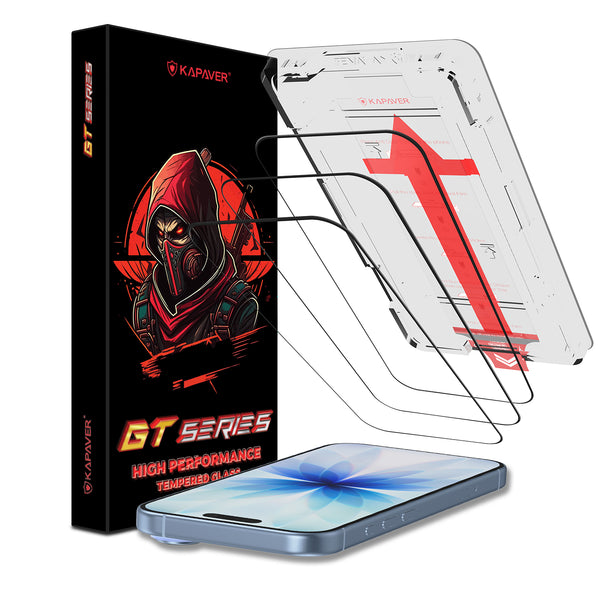 iPhone 17 Easy DO Tempered Glass Screen Protector Guard | GT Series (Clear) - 3 Pack