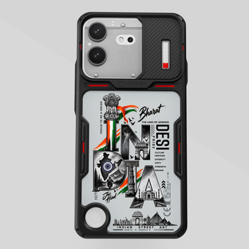 Nothing Phone 4b Back Cover Case | DesiArt Series iON-X - Smoke Black