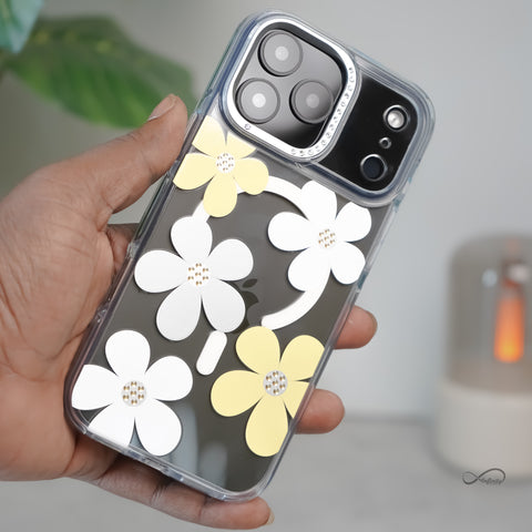 iPhone 17 Pro Max Back Cover Case | Flower Case Mag-X - Yellow