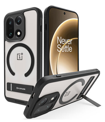 OnePlus 15 Back Cover Case | Mag X With Kick Stand - Black