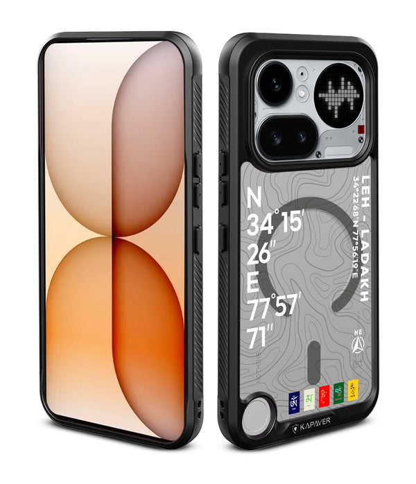 Nothing Phone 4a Pro Back Cover Case | GPS Edition (Leh-Ladakh) Mag X - Black