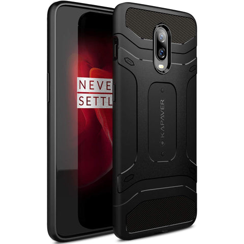 OnePlus 6T Back Cover Case | Rugged - Black