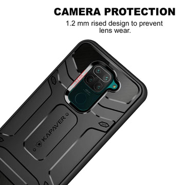 Xiaomi Redmi Note 9 Back Cover Case | Rugged - Black