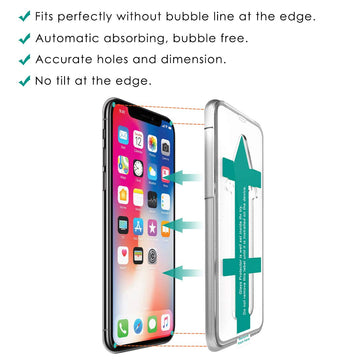 iPhone Xs Max Tempered Glass Screen Protector Guard | EZ FIT - 1 Pack