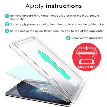 iPad 10.5 Tempered Glass Screen Protector Guard | EZ FIT - 1 Pack