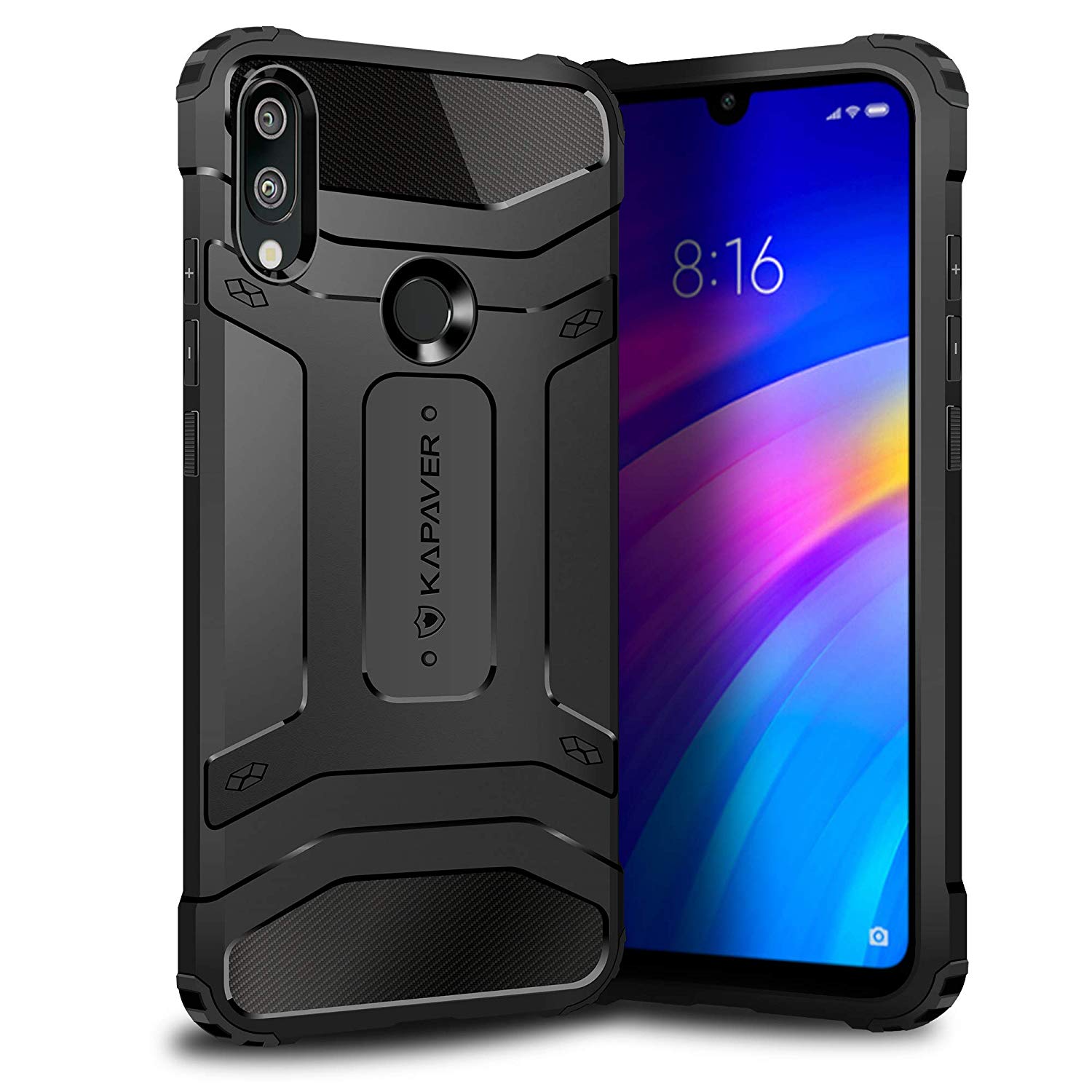 Xiaomi Redmi 7 / Mi Redmi Y3 Back Cover Case | Rugged - Black