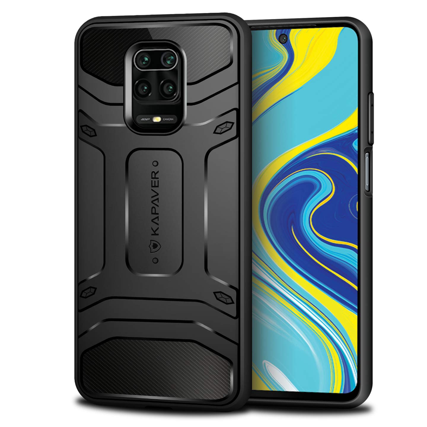 Xiaomi Redmi Note 9 Pro/Redmi Note 9 Pro Max/ Poco M2 Pro Back Cover Case  | Rugged - Black