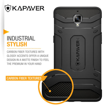 OnePlus 3 / OnePlus 3T Back Cover Case | Rugged - Black