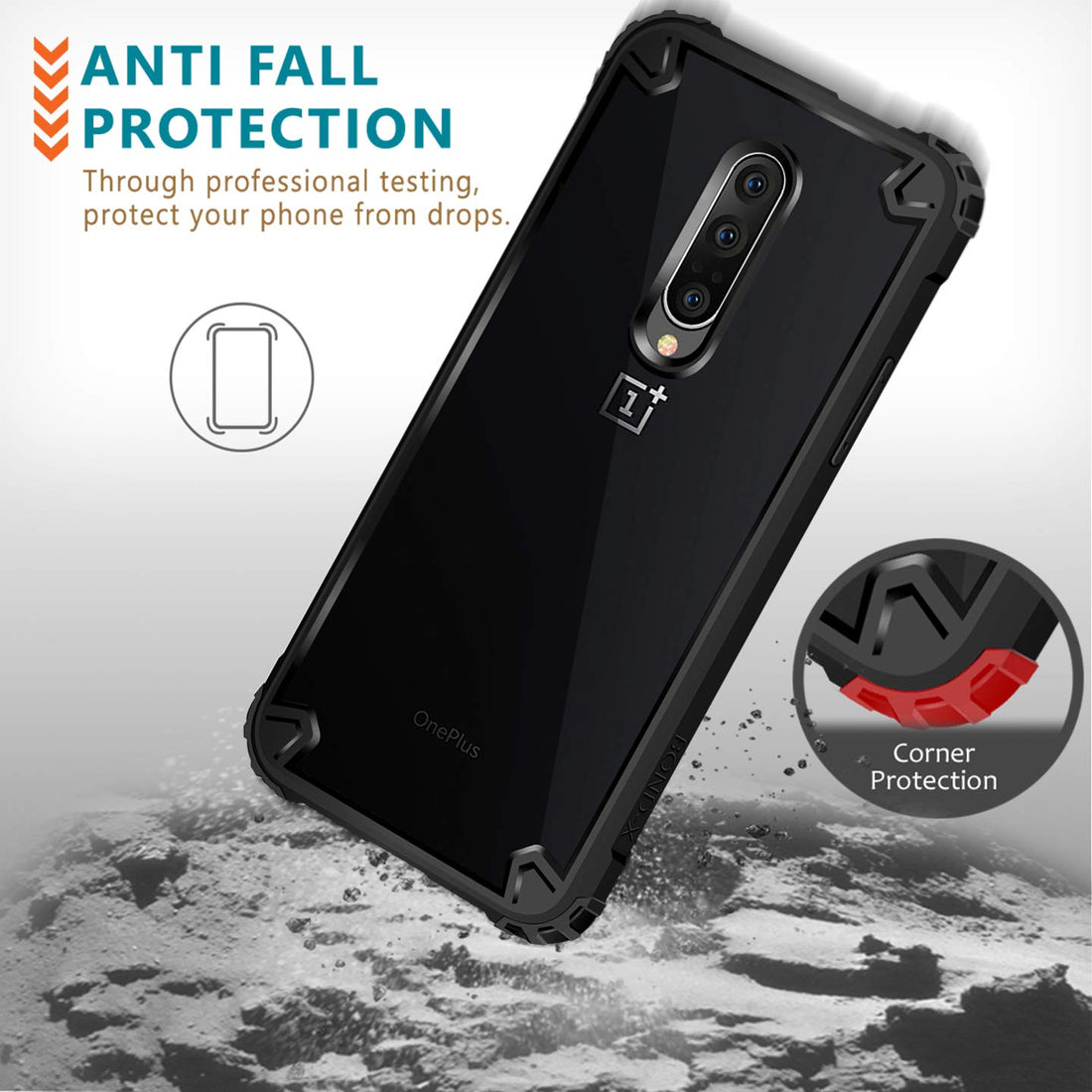 OnePlus 7 Pro/One Plus 7 Pro Back Cover Case | Impulse - Black