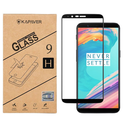 OnePlus 5T Tempered Glass Screen Protector Guard | EDGE TO EDGE - 1 Pack