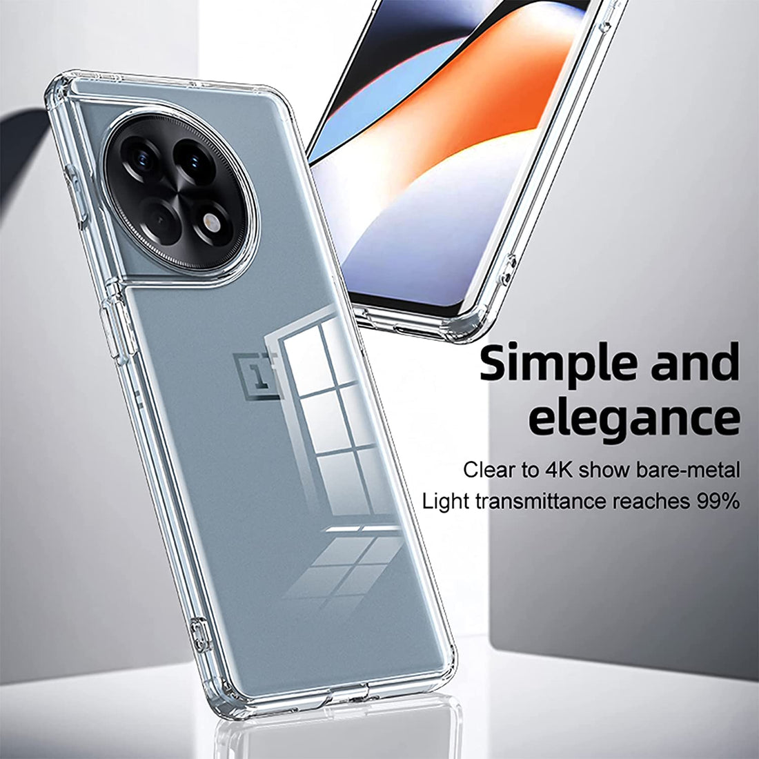 OnePlus 11R 5G Back Cover Case | Hybrid - Crystal Clear
