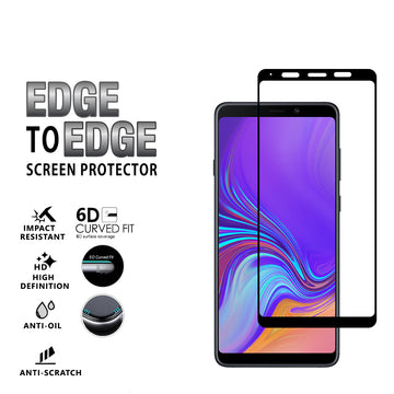 Galaxy A9 Tempered Glass Screen Protector Guard | EDGE TO EDGE  - 1 Pack